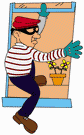 Burglar Entering Window